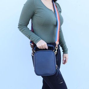 Jcrew Leather Boxy Shoulder Crossbody Bag